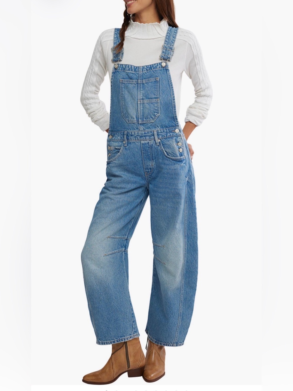 Free People We The Free Goodluck Denim Overalls